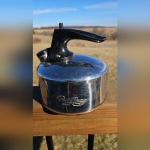 vintage Paul Revere Ware Whistling Tea Kettle, copper bottom